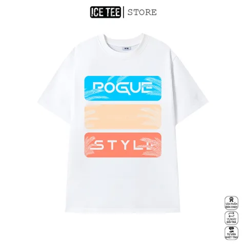 Áo Thun Nữ, Áo Phông Nam Nữ Unisex Tay Lỡ ICETEE Mã i36 Hình in Rouge Style Chất Cotton Form Rộng Phong Cách Ulzzang