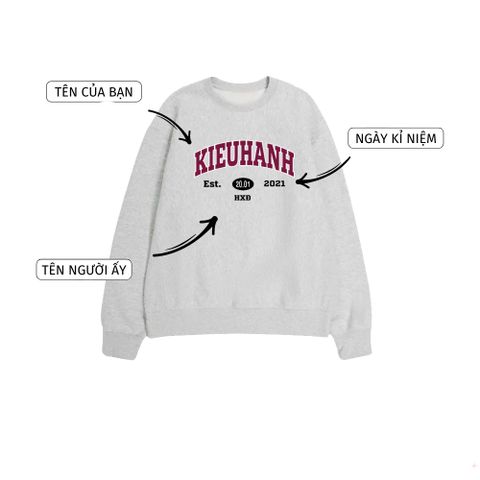 Áo Sweater IN THEO YÊU CẦU cotton 100% chuẩn form Local Brand