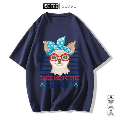 Áo thun ICETEE i08, Áo Phông, Áo Unisex, 100% Cotton, Tay Lỡ Form Oversize