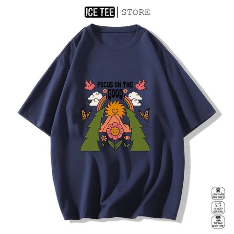 Áo Thun Nữ, Áo Phông Nam Nữ Unisex Tay Lỡ ICETEE Mã i22 Hình in mùa hè Cute Chất Cotton Form Rộng Phong Cách Ulzzang
