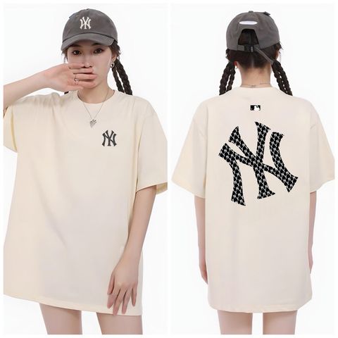 Áo thun unisex NY Classic Monogram Biglux Chất Cotton Form Rộng Nam Nữ