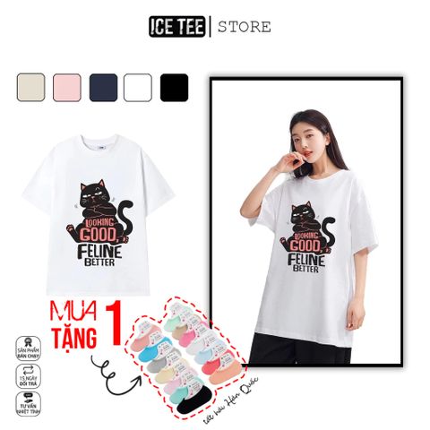 Áo thun ICETEE i60 Áo Phông, Áo Unisex, 100% Cotton, Tay Lỡ Form Oversize