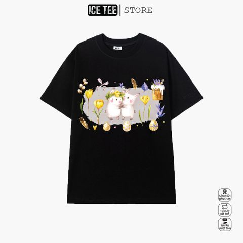 Áo Thun Nữ, Áo Phông Nam Nữ Unisex Tay Lỡ ICETEE Mã i13 Hình in Pikachu Cute Chất Cotton Form Rộng Phong Cách Ulzzang
