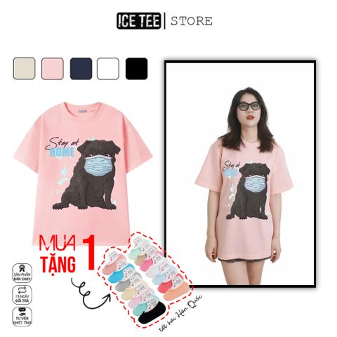Áo thun ICETEE i09, Áo Phông, Áo Unisex, 100% Cotton, Tay Lỡ Form Oversize