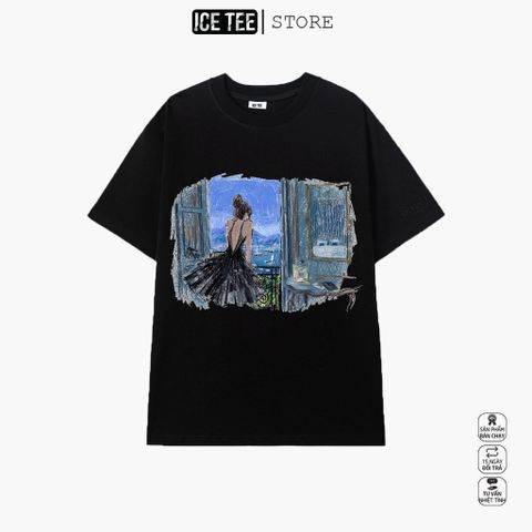 Áo Thun Nữ, Áo Phông Nam Nữ Unisex Tay Lỡ ICETEE Mã i18 Hình in Cute Chất Cotton Form Rộng Phong Cách Ulzzang