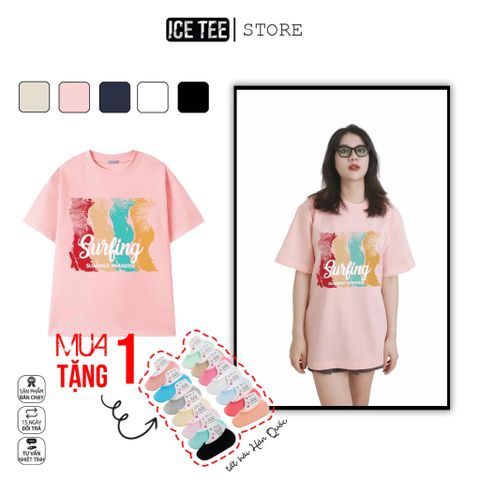 Áo Thun Nữ, Áo Phông Nam Nữ Unisex Tay Lỡ ICETEE Mã i27 Hình in Siêu đẹp, Cute, Chất Cotton Form Rộng Phong Cách Ulzzang