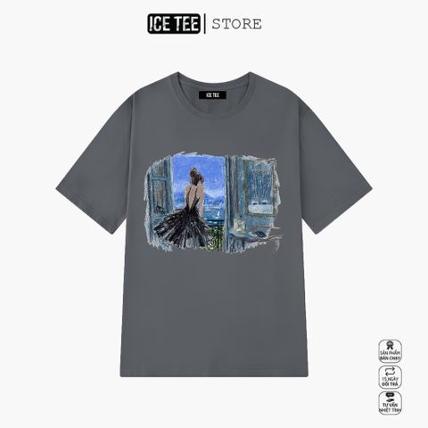 Áo Thun Nữ, Áo Phông Nam Nữ Unisex Tay Lỡ ICETEE Mã i18 Hình in Cute Chất Cotton Form Rộng Phong Cách Ulzzang
