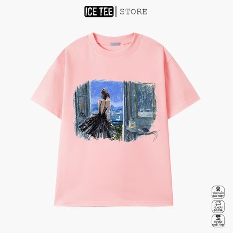 Áo Thun Nữ, Áo Phông Nam Nữ Unisex Tay Lỡ ICETEE Mã i18 Hình in Cute Chất Cotton Form Rộng Phong Cách Ulzzang