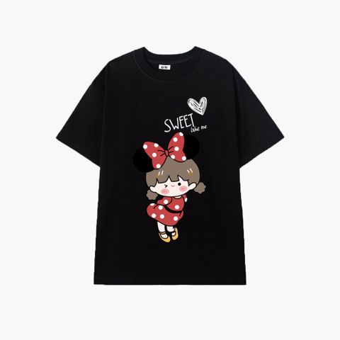 Áo Thun Nữ, Áo Phông Nam Nữ Unisex Tay Lỡ ICETEE Mã i32 Hình in Bé Đào Cute Chất Cotton Form Rộng Phong Cách Ulzzang