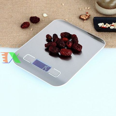 Cân Điện Tử Nhà Bếp 5kg Mặt Nhôm Cao Cấp 
