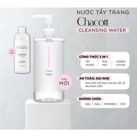 Nước Tẩy Trang Chacott Nhật Bản 500ml – Làm Sạch Dịu Nhẹ, Giữ Ẩm Tự Nhiên Cho Da