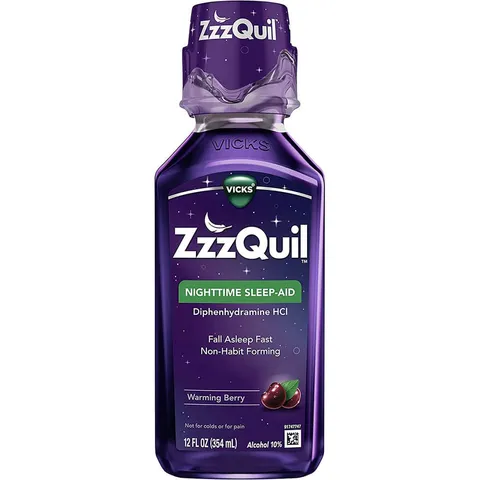 Siro hương Berry hỗ trợ ngủ ngon Vicks ZzzQuil Nighttime Sleep-Aid 354ml, Mỹ 672569