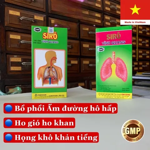 Siro Ho Vĩnh Quang - Ho Fito khàn tiếng, Giảm ho, ho có đờm, ho gió, ho khan, bổ phổi