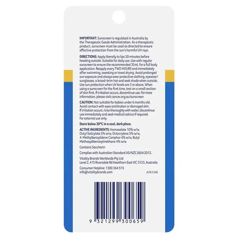 Cancer Council SPF 50+ Ultra Sunscreen Lip Balm 4g