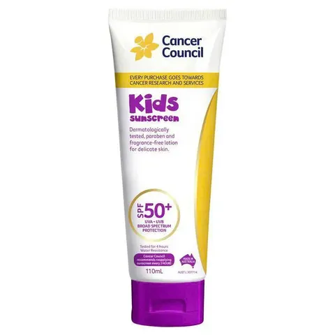 Kem chống nắng cho trẻ em Cancer Council SPF 50+ Kids 110ml Tube