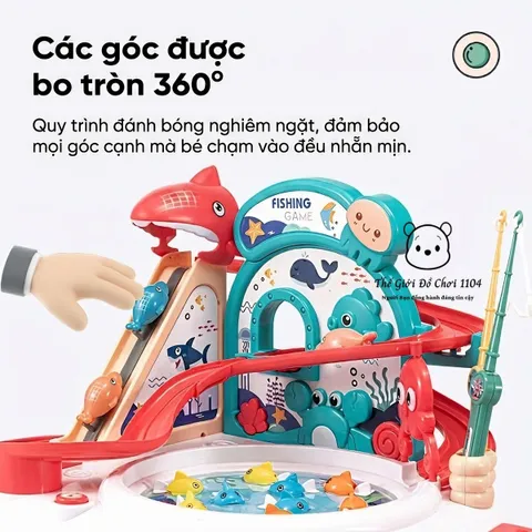 Đồ chơi bàn câu cá nam châm có nhạc xoay 360 độ rèn luyện tư duy cho bé, Thế giới đồ chơi 1104