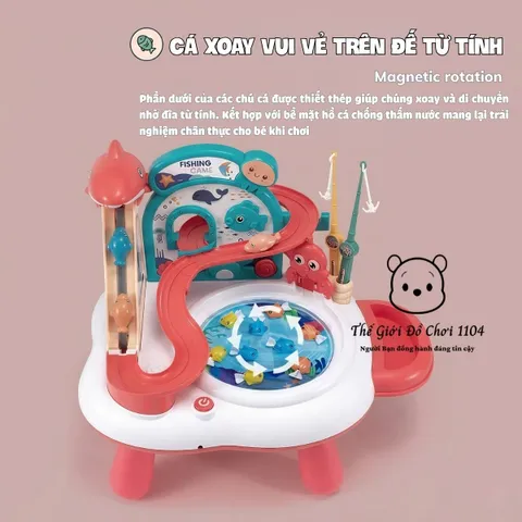 Đồ chơi bàn câu cá nam châm có nhạc xoay 360 độ rèn luyện tư duy cho bé, Thế giới đồ chơi 1104