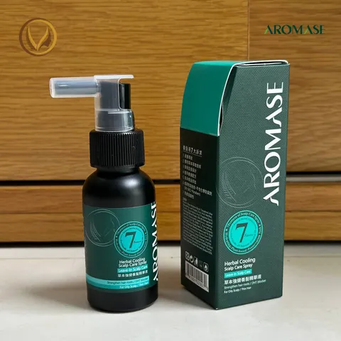 Xịt dưỡng tóc, làm dịu và giảm viêm da đầu AROMASE Herbal Cooling Scalp Care Spray 40ml - cho da dầu