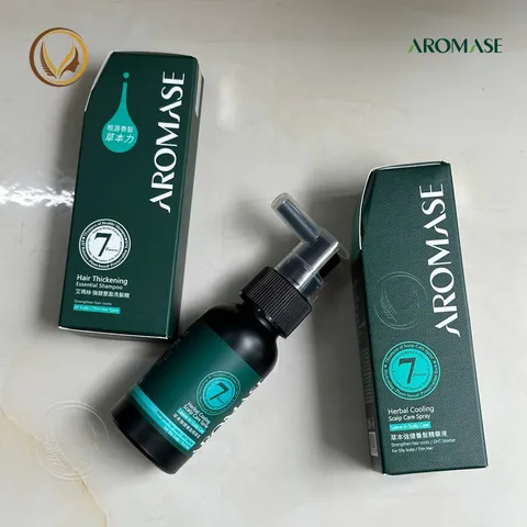 Xịt dưỡng tóc, làm dịu và giảm viêm da đầu AROMASE Herbal Cooling Scalp Care Spray 40ml - cho da dầu