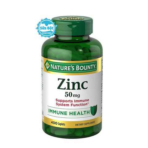 Nắp không chữ Bổ Sung Kẽm ZinC 50mg hãng Nature's Bounty chai 400 viên của Mỹ 672609