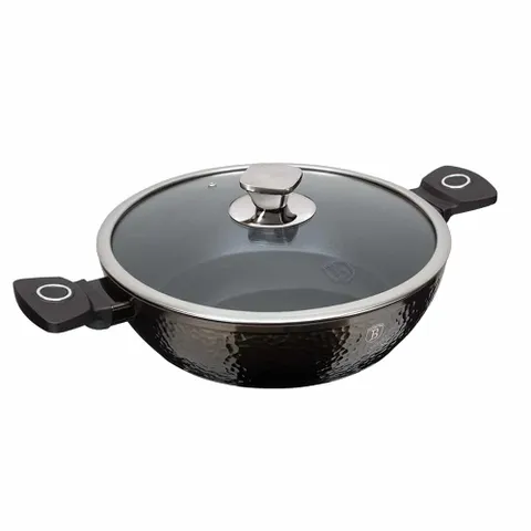 Nồi chảo 2 quai cầm có nắp Berlinger Haus BH/6577 28cm màu nâu đen – Primal Gloss Collection