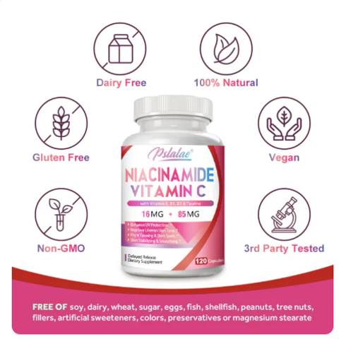 (30 viên) Bổ sung Niacinamide Vitamin C & E dưỡng trắng da, mờ vết thâm