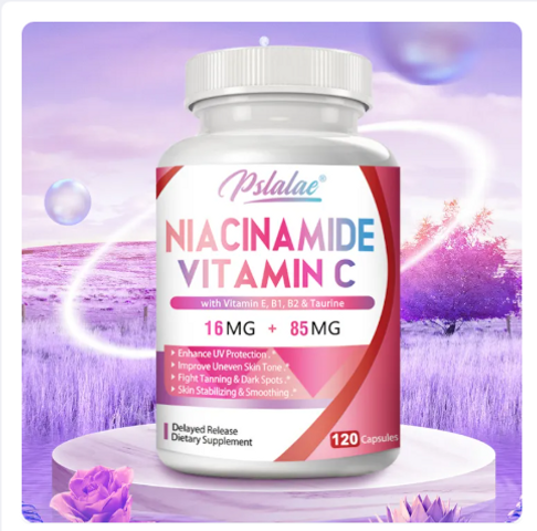 (60 viên) Bổ sung Niacinamide Vitamin C & E dưỡng trắng da, mờ vết thâm