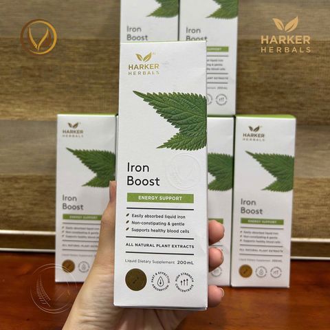 Siro bổ máu, cấp sắt cho mẹ bầu & người thiếu máu Harker Herbals Iron Boost 200ml
