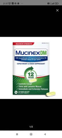 Viên uống giảm ho long đờm Mucinex DM Maximum Strength 14 viên