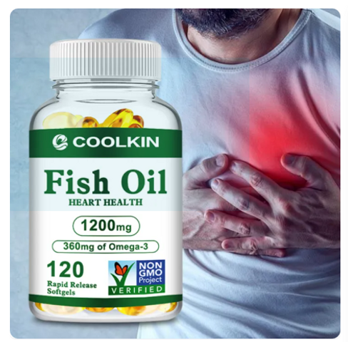 (120 viên) Viên nang dầu cá Coolkin OMEGA 3 giàu DHA & EPA cho trái tim khỏe mạnh Tăng cường trí não Cải thiện trí thông minh Cải thiện sức khỏe tim mạch