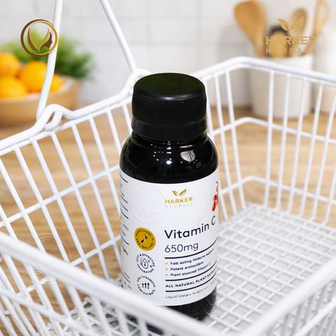 Siro bổ sung Vitamin C tăng đề kháng cho cả gia đình Harker Herbals Vitamin C 650mg Syrup 100ml