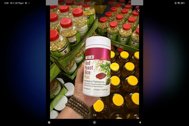 Viên uống hỗ trợ tim mạch Weider Red Yeast Rice Plus 1200mg - Giảm cholesterol, tăng cường sức khỏe, 240 viên 672783