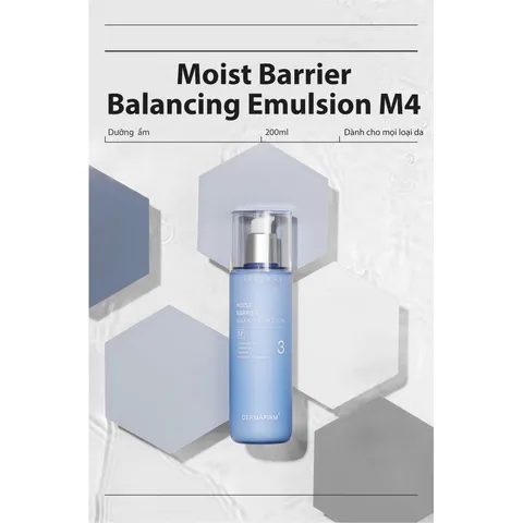HÀNG CÔNG TY - Sữa dưỡng ẩm Dermafirm Moist Barrier Balancing Emulsion M4 chuyên sâu chống mất nước da mặt 200ml