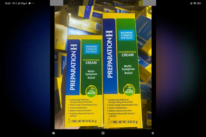 Kem Bôi Trĩ Tinh Chất Nha Đam Preparation H 26g/51g - Giảm Ngứa, Đau Rát, Hỗ Trợ Làm Lành Vùng Da Hậu Môn, Mỹ