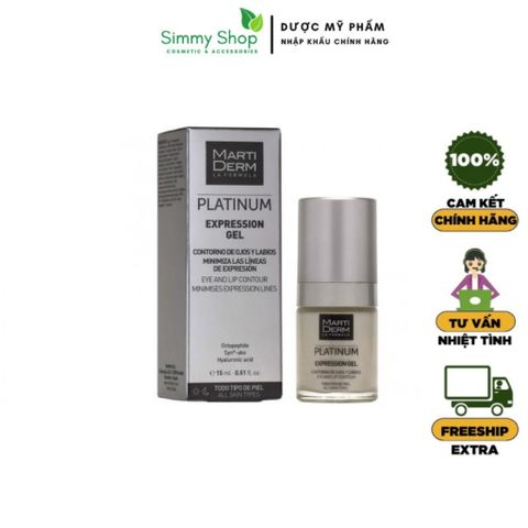 [HÀNG CÔNG TY] Gel Dưỡng Làm Đầy Rãnh, Giảm Nhăn Đuôi Mắt & Khóe Miệng - MartiDerm Platinum Expression Gel (15ml)