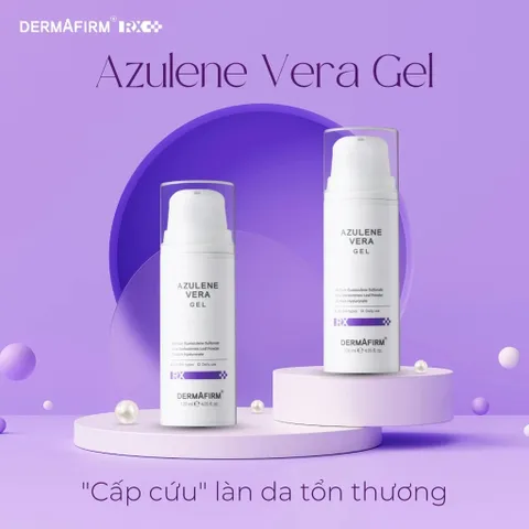 Dermafirm Azulene Vera Gel Tinh Chất Hoa Cúc Làm Dịu Phục Hồi Tái Tạo Da 120ml/1000ml Nhập khẩu từ Hàn Quốc