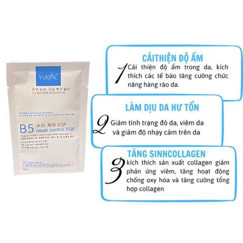 HÀNG NHẬP KHẨU - Mặt nạ B5 Yuejin Repair Control EGF 24k Gold phục hồi, cấp ẩm, làm dịu da ngừa lão hóa, nếp nhăn - Hàn