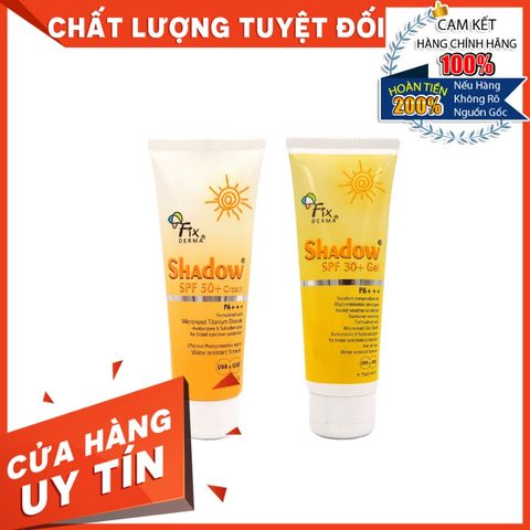 HÀNG CÔNG TY - Kem / Gel Chống Nắng Fixderma Shadow SPF 50+ Cream/SPF 30+ Gel -Da Mặt Và Toàn Thân, Mỏng Nhẹ Không Bí Da