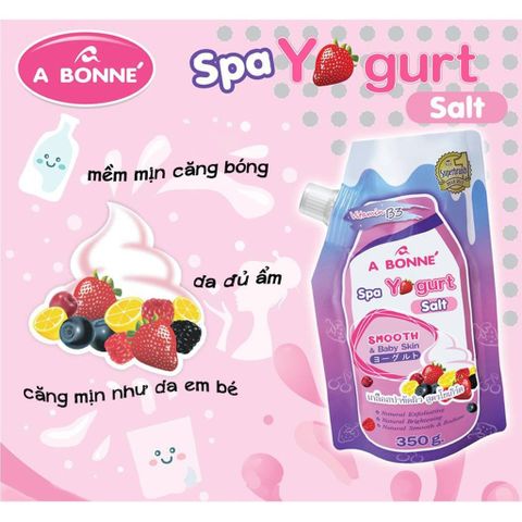 Muối Tắm Sữa Bò A Bonne Spa Milk Salt Tẩy Tế Bào Da Chết Dưỡng Ẩm Body Cơ Thể Trắng Sáng Mềm Da Abonne Thái Lan 350g