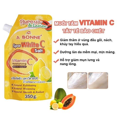 Muối Tắm Sữa Bò A Bonne Spa Milk Salt Tẩy Tế Bào Da Chết Dưỡng Ẩm Body Cơ Thể Trắng Sáng Mềm Da Abonne Thái Lan 350g