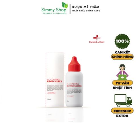 Dung Dịch Ức Chế Mụn, Giảm Khuẩn Goodndoc AC Control Blemish Source 50ml