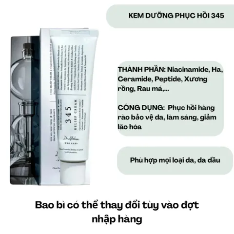 Kem dưỡng 345 Relief Cream Dr.Althea Phục Hồi Cấp Ẩm Làm Dịu Da Dưỡng Trắng Sáng Bảo Vệ Da - 50ml