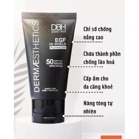 [CHUẨN AUTH]Kem Chống Nắng DERMAESTHETICS DBH EGF FGF DNA UV Shield 50+ 60ml-kcn DBH Mờ Thâm Nám Tàn Nhang Trắng Sáng Da