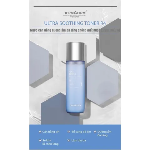 HÀNG CÔNG TY - Nước cân bằng Dermafirm Moist Barrier Boosting Toner M4 dưỡng ẩm đa tầng chống mất nước 200ml