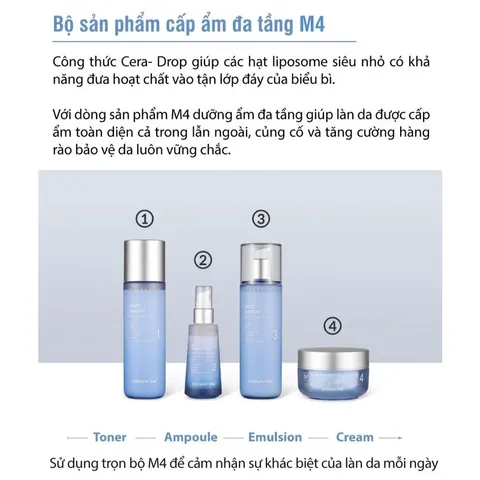 HÀNG CÔNG TY - Nước cân bằng Dermafirm Moist Barrier Boosting Toner M4 dưỡng ẩm đa tầng chống mất nước 200ml