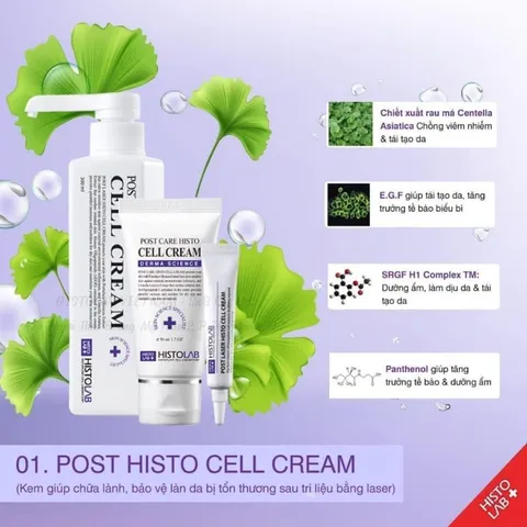 [HÀNG CÔNG TY] Kem Tái Tạo Phục Hồi Da Bị Tổn Thương Sau Liệu Trình Laser Histolab Post Care Histo Cell Cream Lành Sẹo