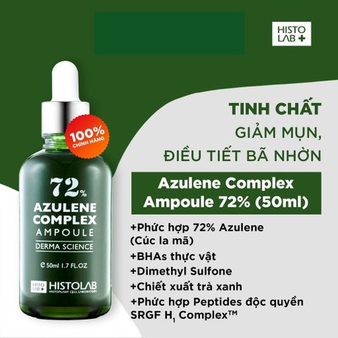 [HÀNG CÔNG TY] Tinh Chất Serum Giảm Ngừa Mụn Histolab  Azulene Complex Ampoule 72% Kiểm Soát Điều Tiết Bã Nhờn, Kích Ứng