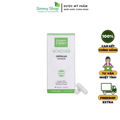 [HÀNG CÔNG TY] Viên Uống Ngăn Ngừa Mụn MartiDerm Acniover Capsules 60 viên