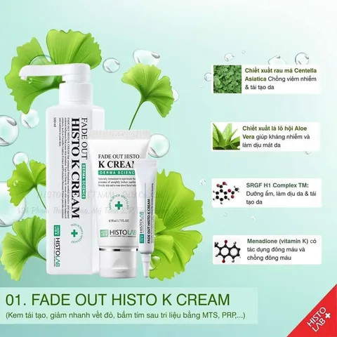 [HÀNG CÔNG TY] Kem Dưỡng Histolab Red Out Histo K Cream Tái Tạo Da Sau Liệu Trình Giảm Vết Đỏ Bầm Cải Thiện Đốm Nâu