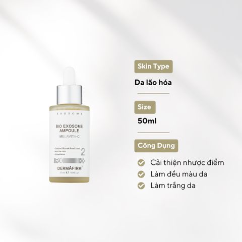 HÀNG NHẬP KHẨU - Tinh chất Dermafirm Bio Exosome Ampoule Melavita C tái sinh làm sáng và ức chế sắc tố 50ml